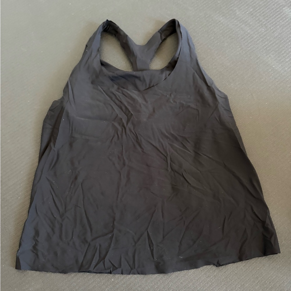Athleta Black Racerback Tank Top with built in sports bra